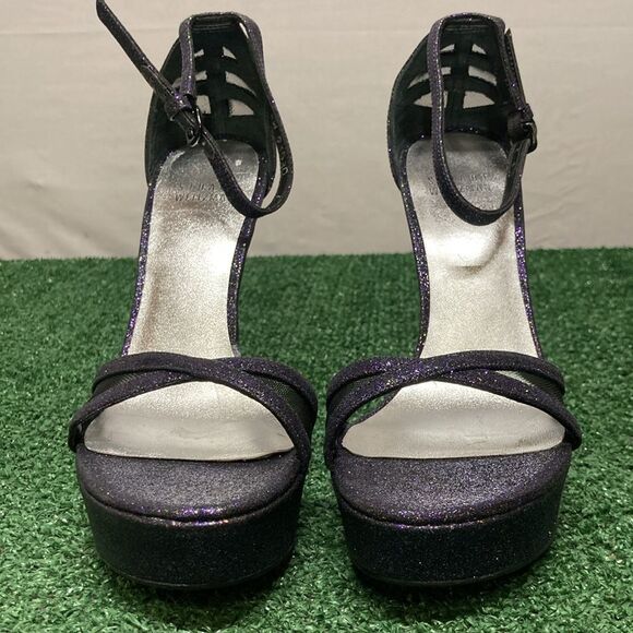 Stuart Weitzman Black and Purple Heels women’s size 6 (OKPM-07-067) - Picture 2 of 13
